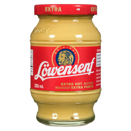 Löwensenf extra scharfer Senf 250ml Glass