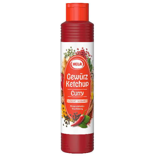 Hela Gewürz Ketchup Curry leicht scharf 500ml