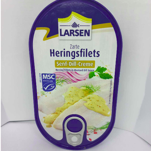 LARSEN Heringsfilets Senf-Dill-Sauce 200gr