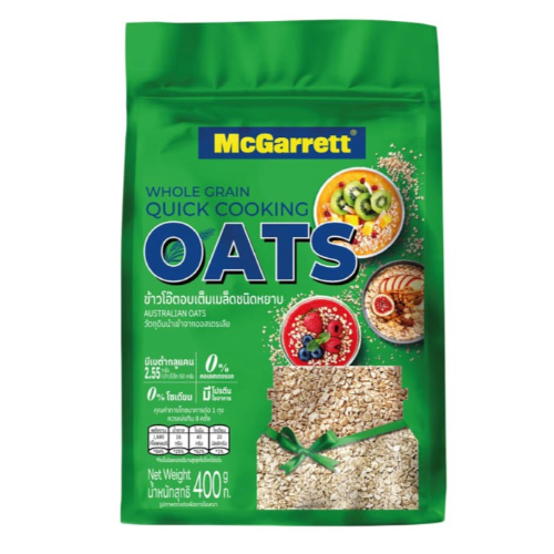 (McGarrett Whole Grain Quick Cooking Oats) 400g.