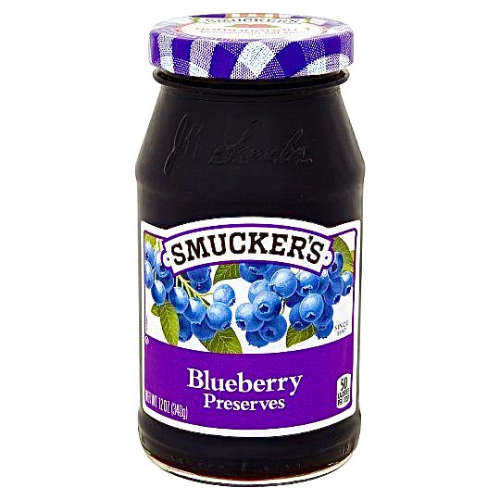 SMUCKER'S Blueberry preserves Jam 340g.